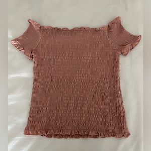 New pink bluenotes smocked top
